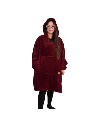 Saco cobija vinotinto - cozo pal frio