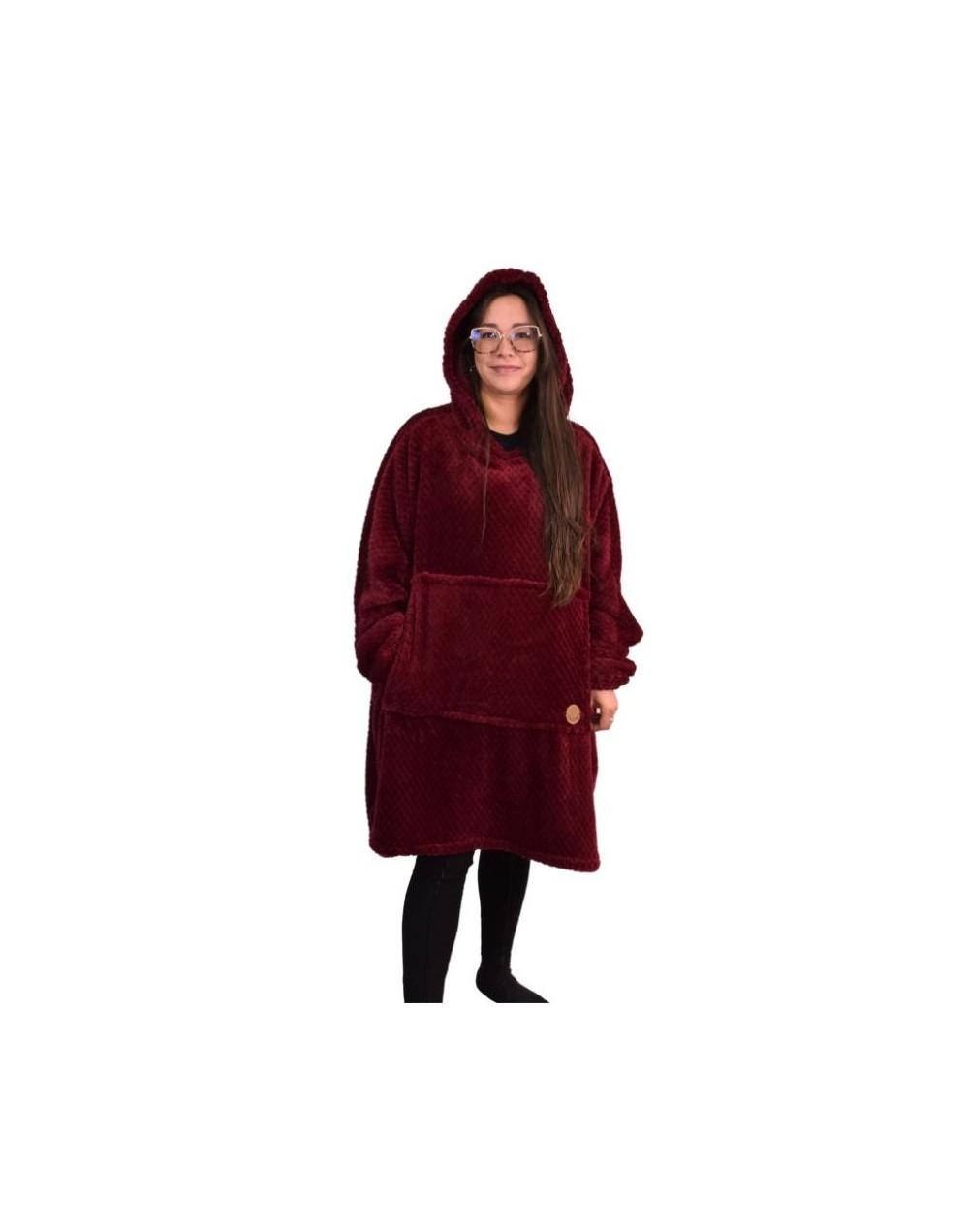 Saco cobija vinotinto - cozo pal frio