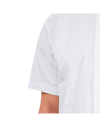 Guayabera manga corta blanca