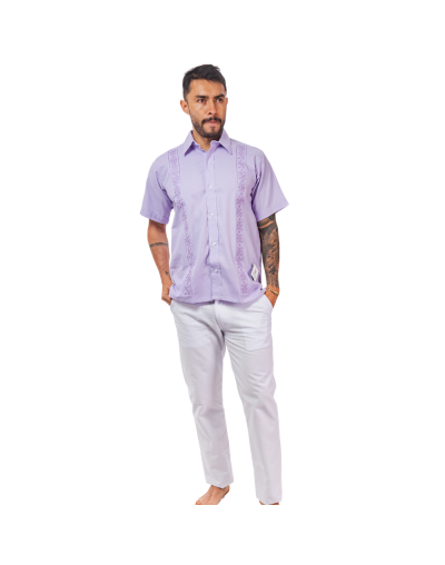 guayabera en lilo lila