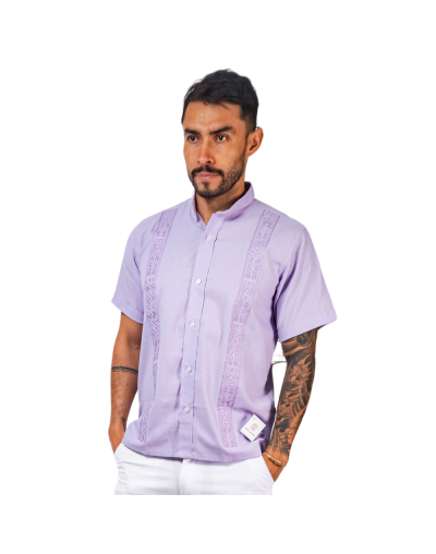 guayabera en lilo lila