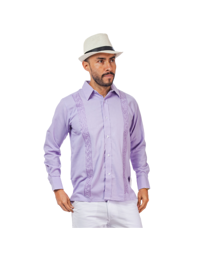 guayabera en lilo lila