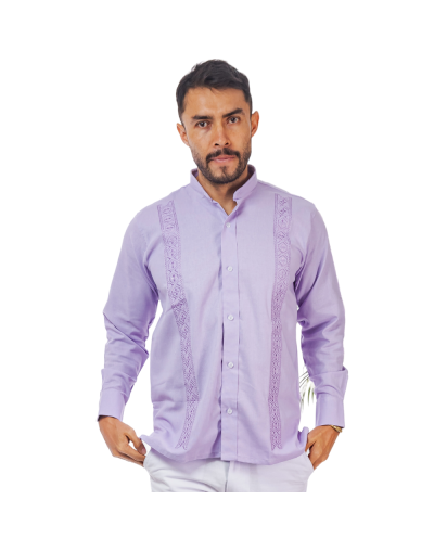 guayabera en lilo lila