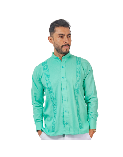guayabera lino menta