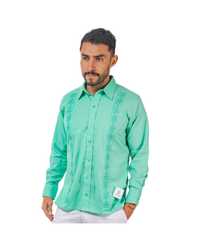 guayabera lino menta