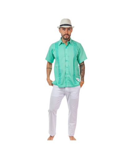 guayabera lino menta