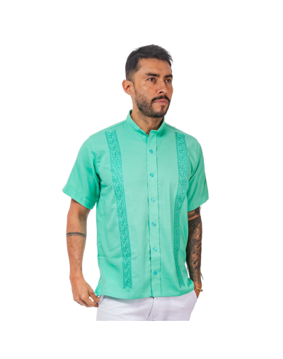 guayabera lino menta