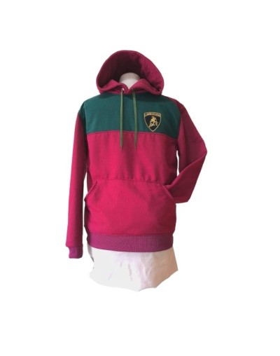 HOODIE EN ALGODON PERCHADO DOS TONOS