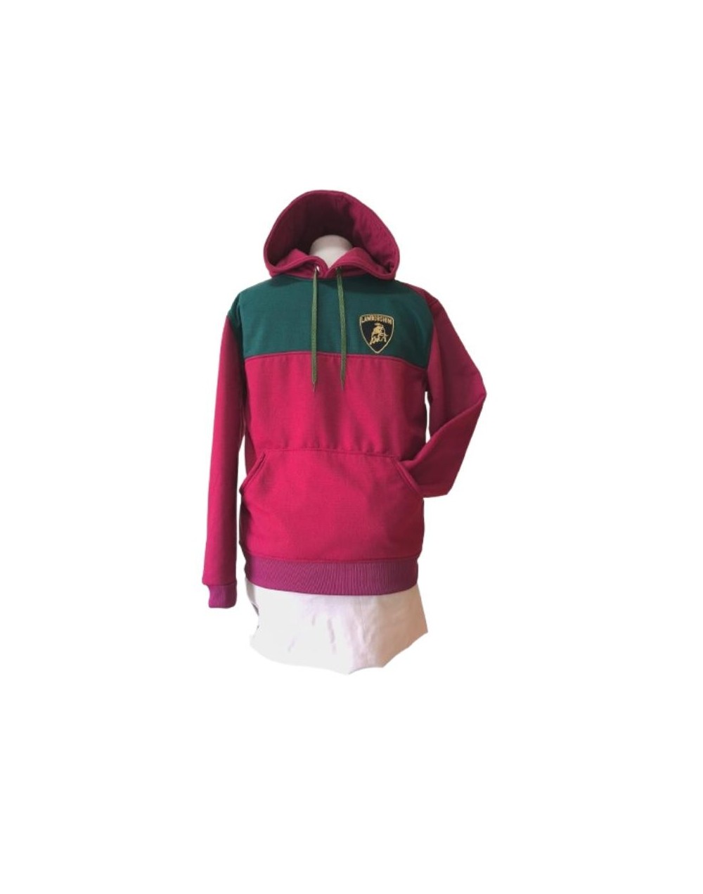 HOODIE EN ALGODON PERCHADO DOS TONOS