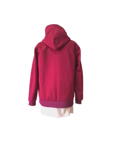 HOODIE EN ALGODON PERCHADO DOS TONOS