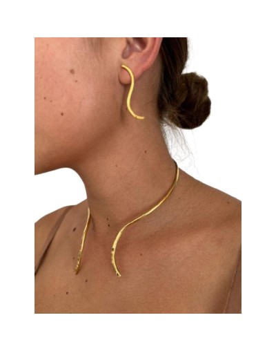 Collar y Aretes en Bronce