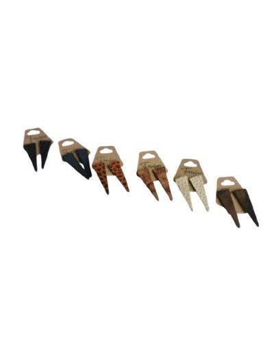 Aretes en cuero TRIM largo