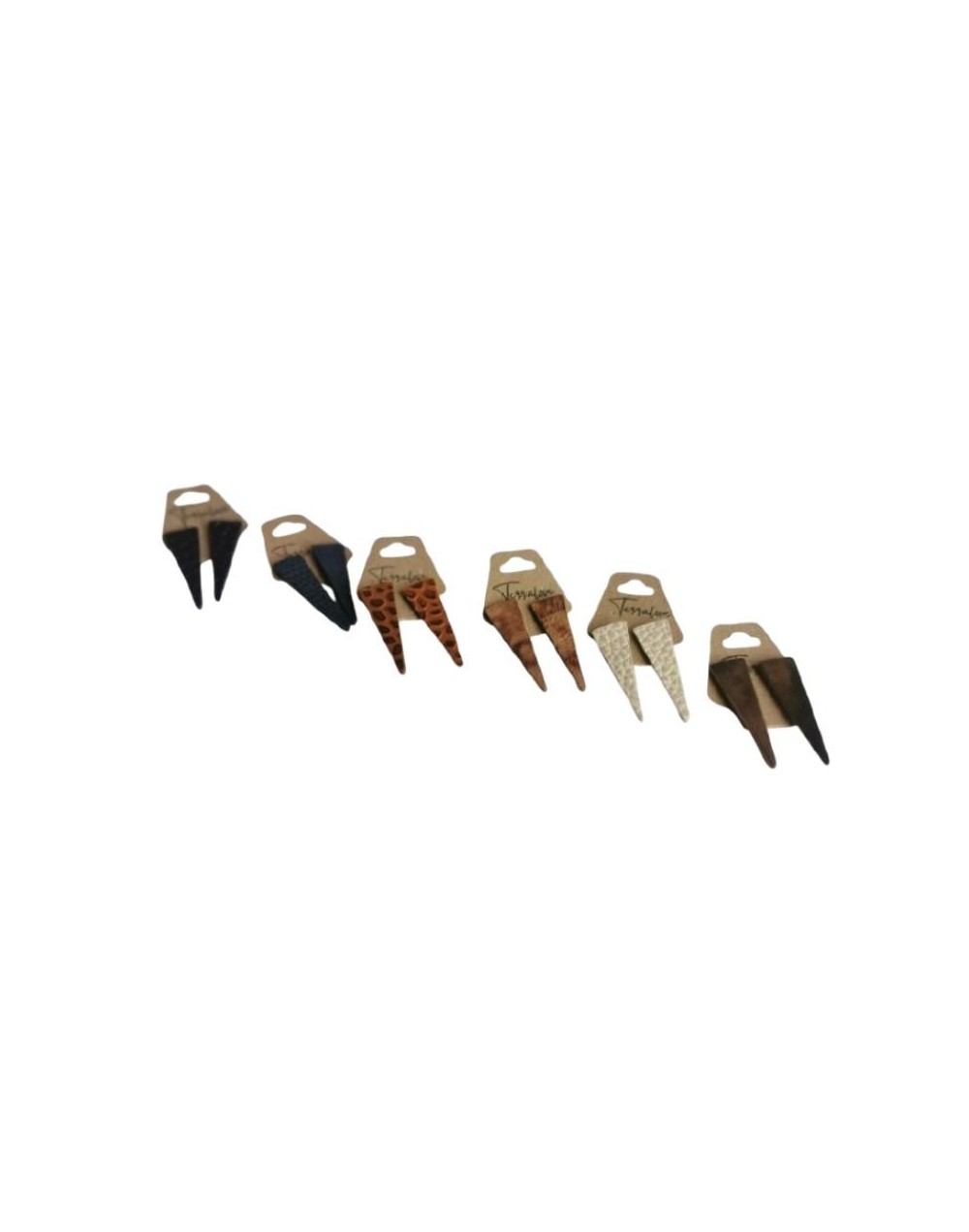 Aretes en cuero TRIM largo