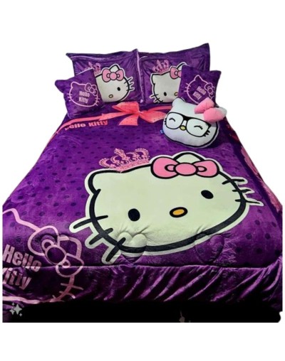 Cubrelecho Cama Doble Hello Kitty