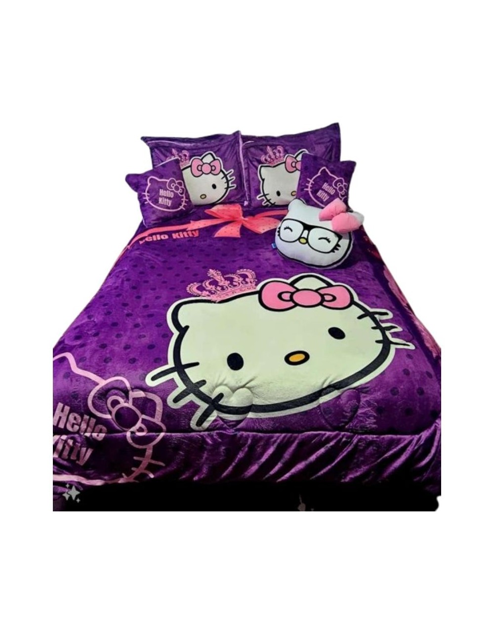 Cubrelecho Cama Doble Hello Kitty