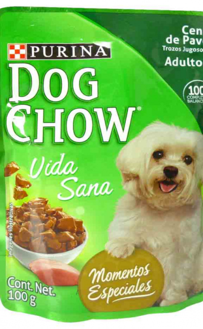 Dog Chow Adulto Cena de Pavo Alimento Húmedo 100g