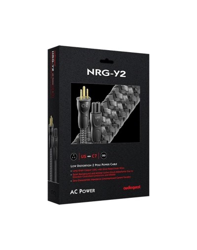 Audioquest NRGY2 Cable de poder de 2 polos 2m