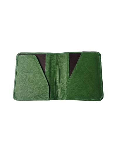 Portapasaporte doble en cuero azul