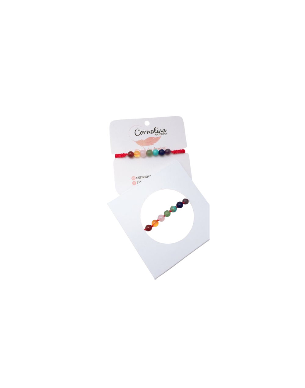 Pulsera hilo rojo 7 chakras