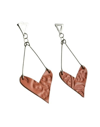 Aretes en cuero LOVE