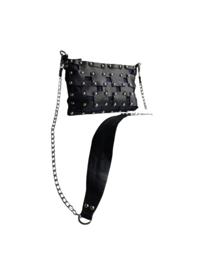 Bolso en cuero TACHUU Azul