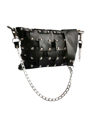 Bolso en cuero TACHUU Negro