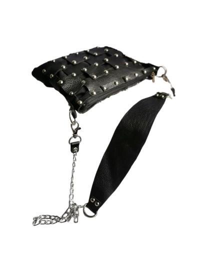 Bolso en cuero TACHUU Negro