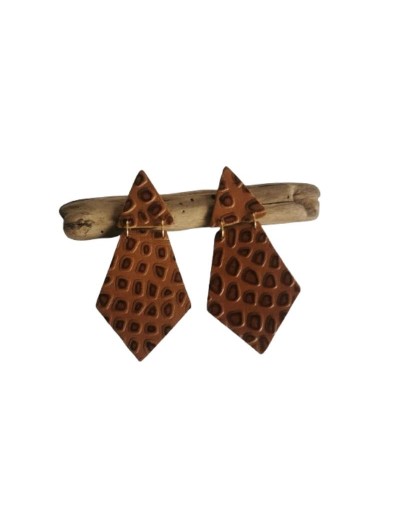 Aretes en cuero Leonora 