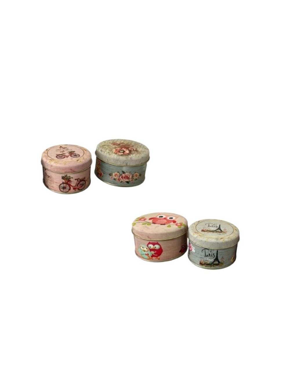 Envase de hojalata para velas docena