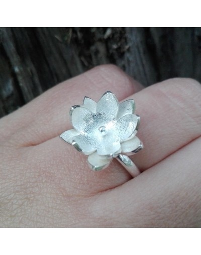 ANILLO DE PLATA FLOR DE LOTO