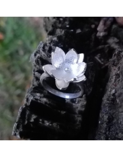 ANILLO DE PLATA FLOR DE LOTO