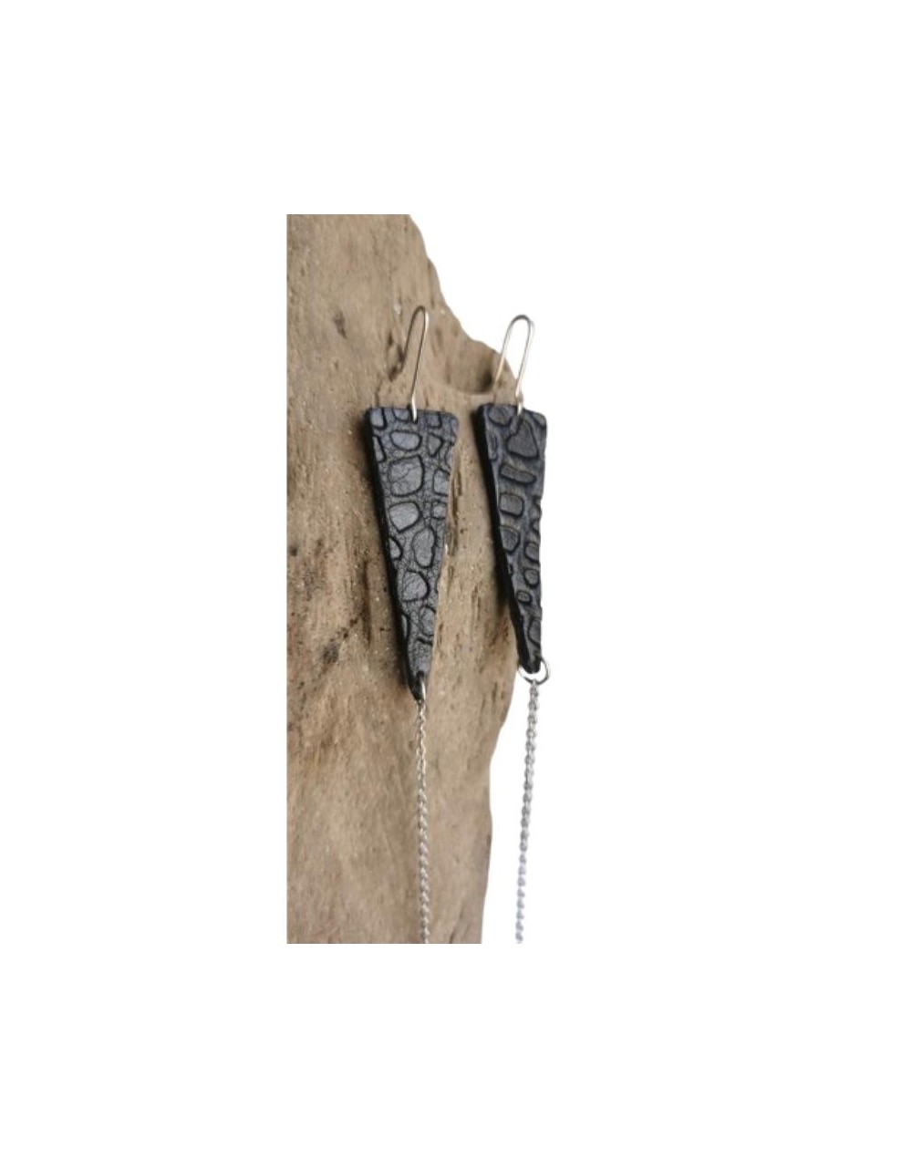 Aretes en cuero Paris