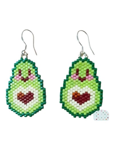 ARETES DE AGUACATE TEJIDOS