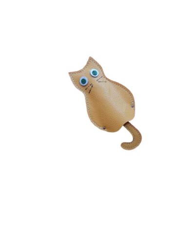 Porta Llaves Campana con Diseño de Gatito: Estilo y Encanto en Cuero