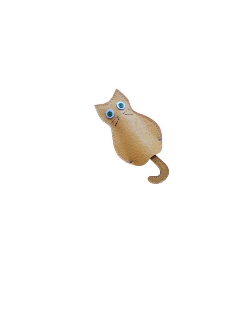 Porta Llaves Campana con Diseño de Gatito: Estilo y Encanto en Cuero