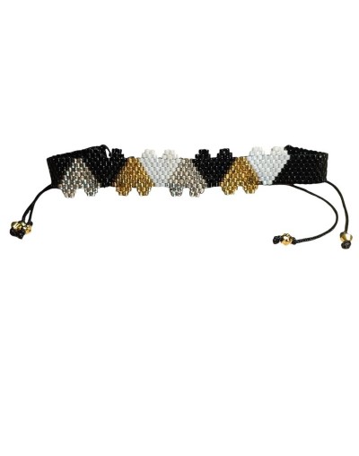 MANILLA CORAZONES BLACK WHITE GOLDEN