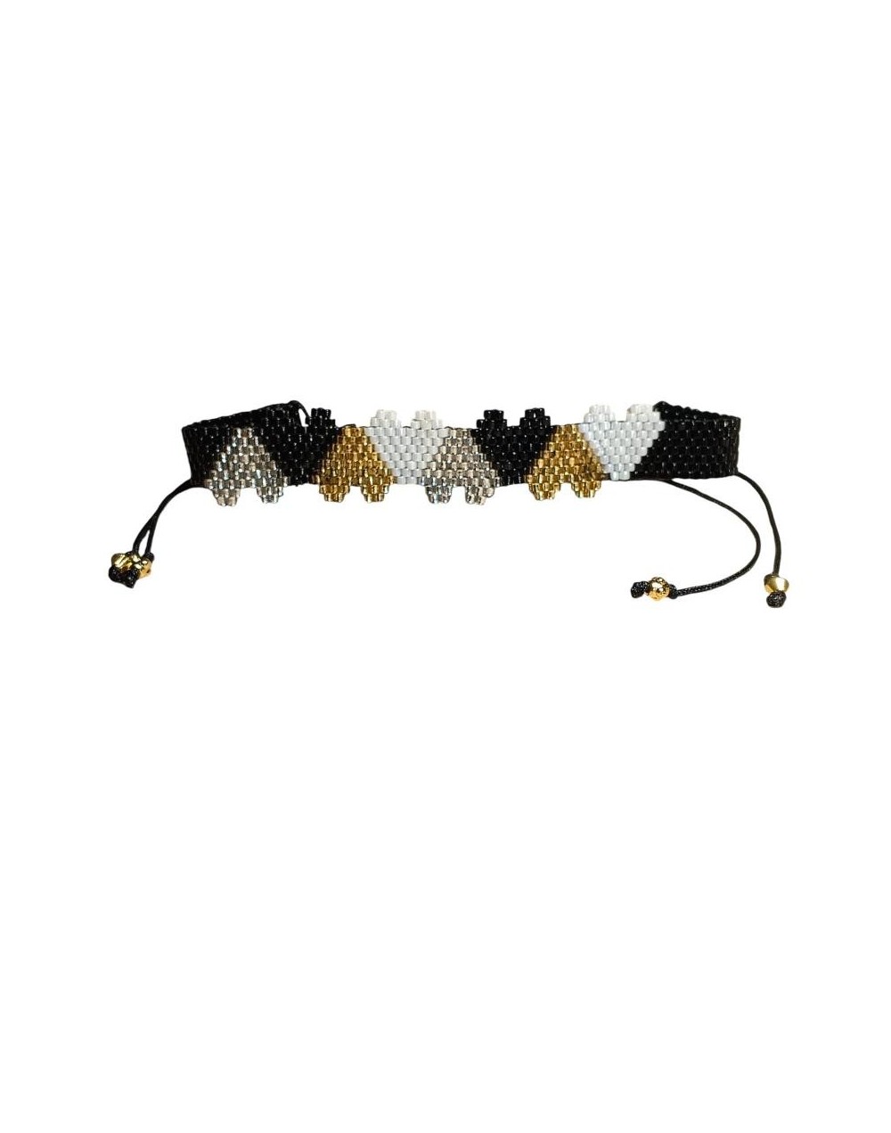 MANILLA CORAZONES BLACK WHITE GOLDEN