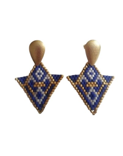 ARETES AZUL REY TRIANGULO