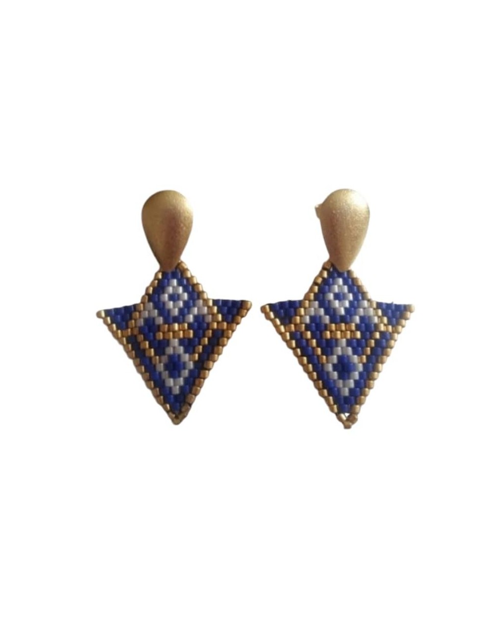 ARETES AZUL REY TRIANGULO