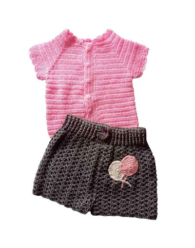 Conjunto para niña tejido 