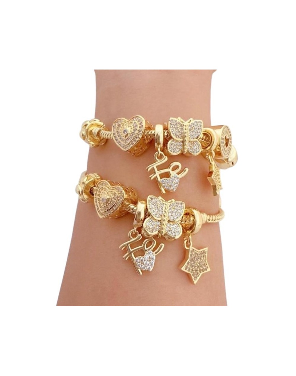 Pulsera dorada en rollo 