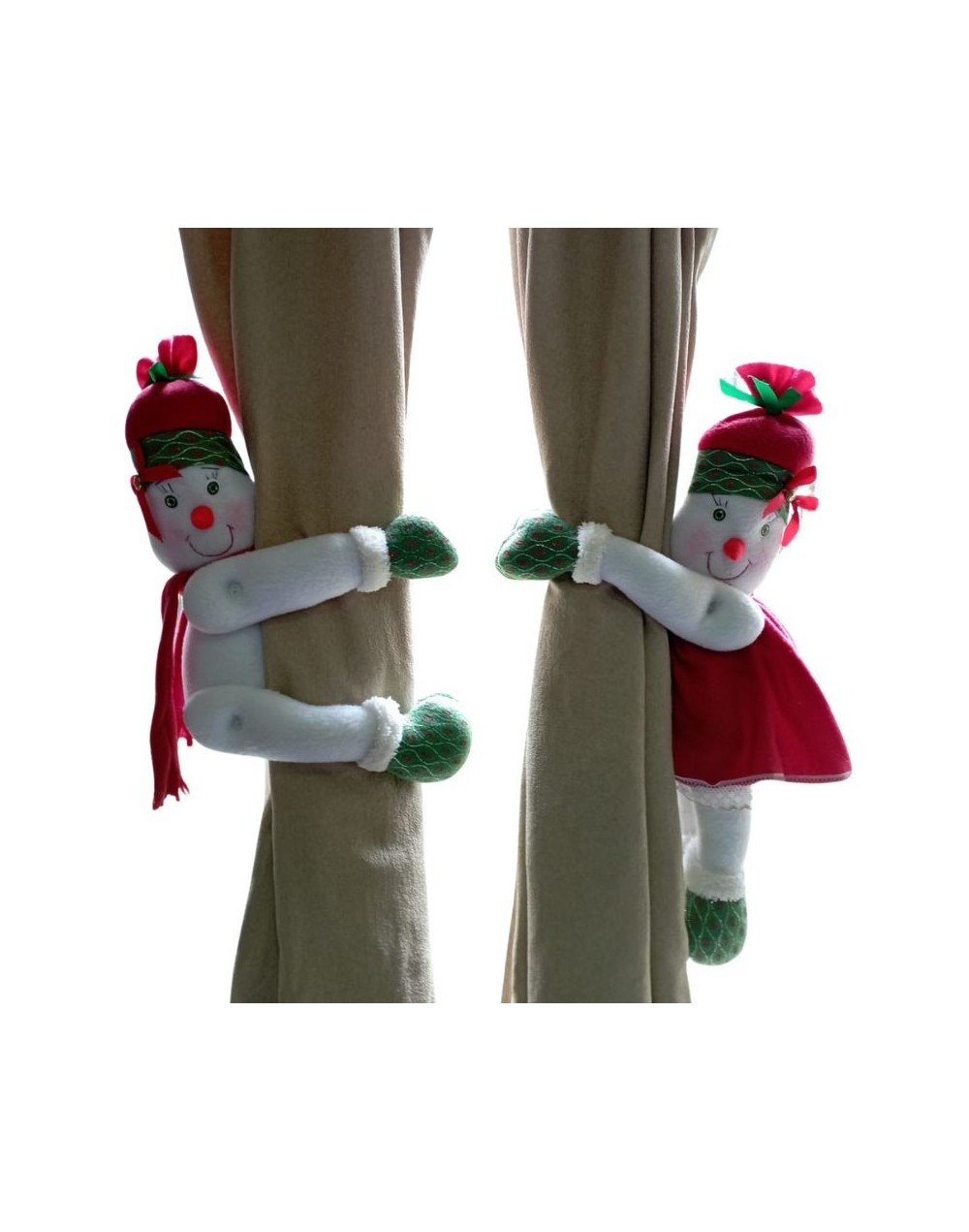 Sujeta Cortinas Muñeco de Nieve