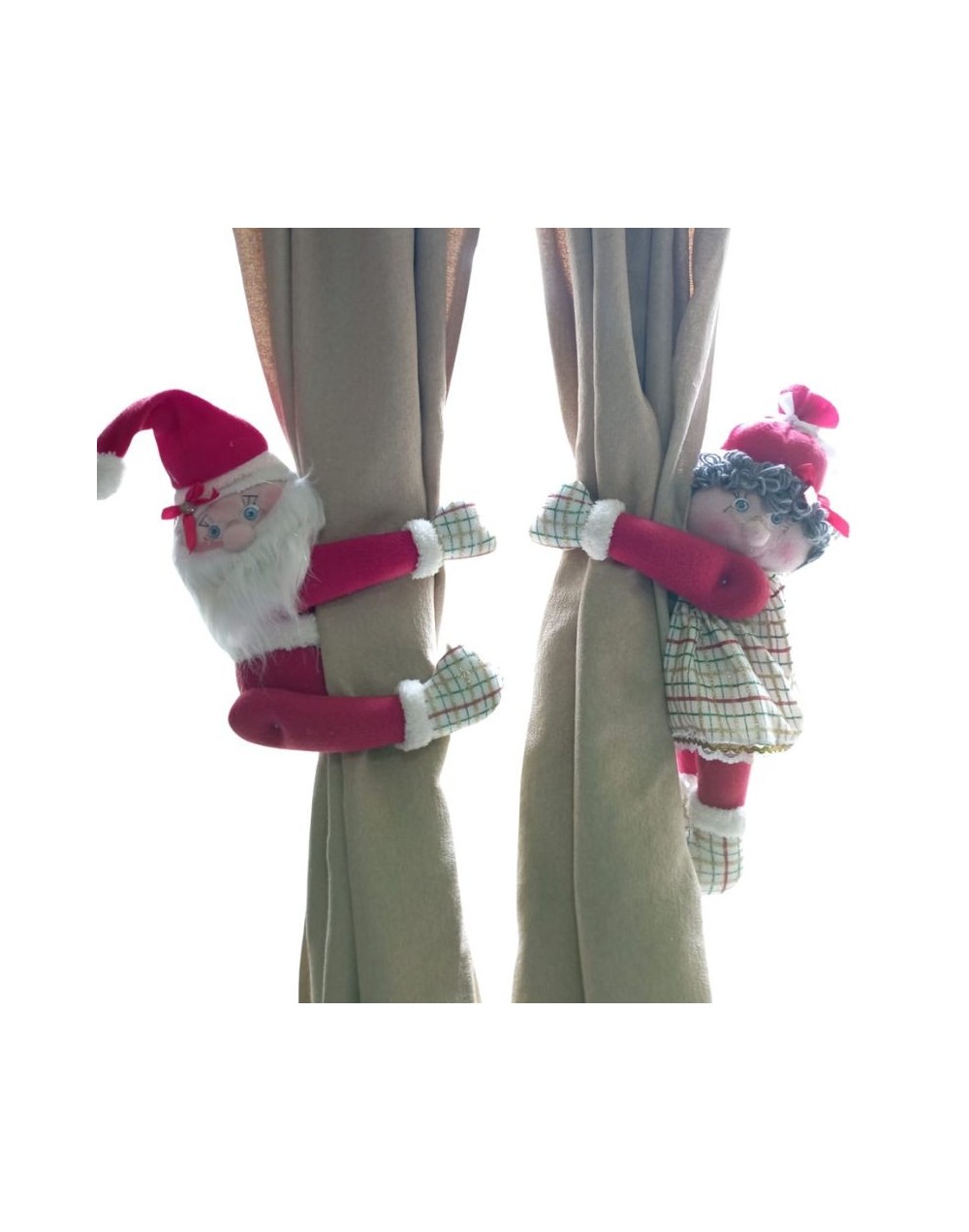 Sujeta Cortinas Santa Y Mama Santa