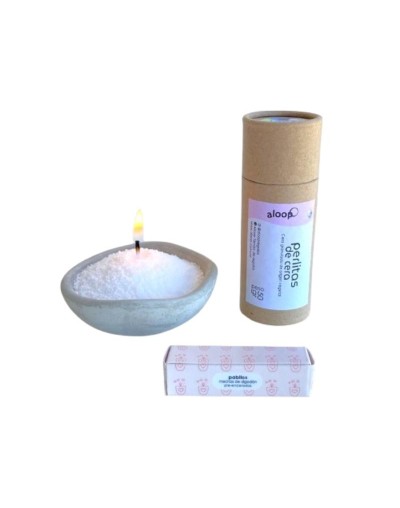 Kit vela Aloop 2 - ref. envase plato gris concreto