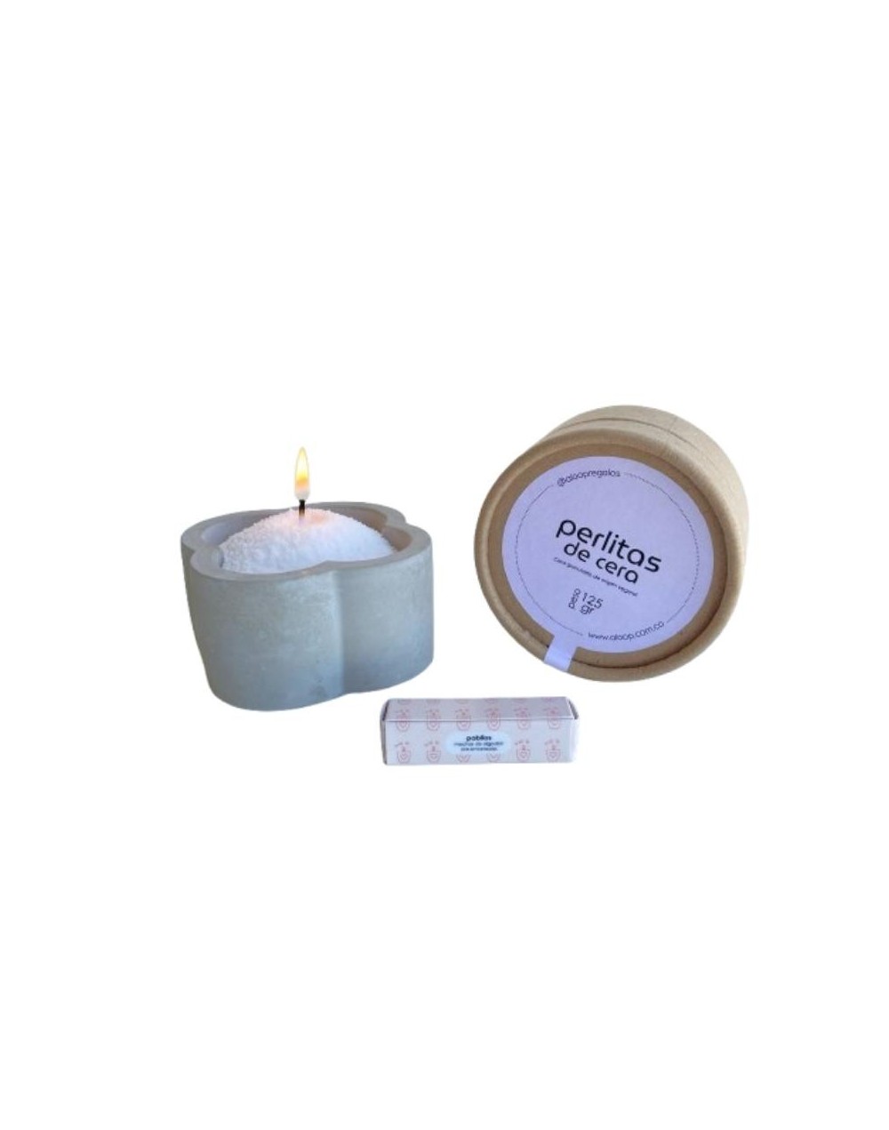 Kit vela Aloop 4 ref. trébol mediano gris concreto