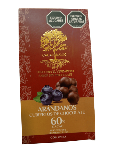Grageas de Arandanos cubiertos  60% Chocolate oscuro