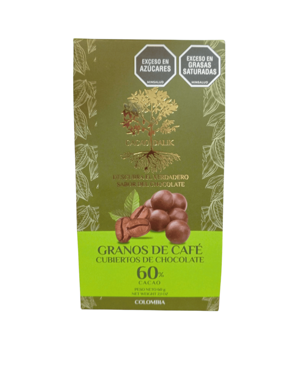 Grageas de cafe cubiertas 60% cacao 