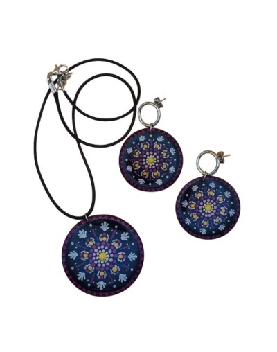 Juego collar y aretes Mandala