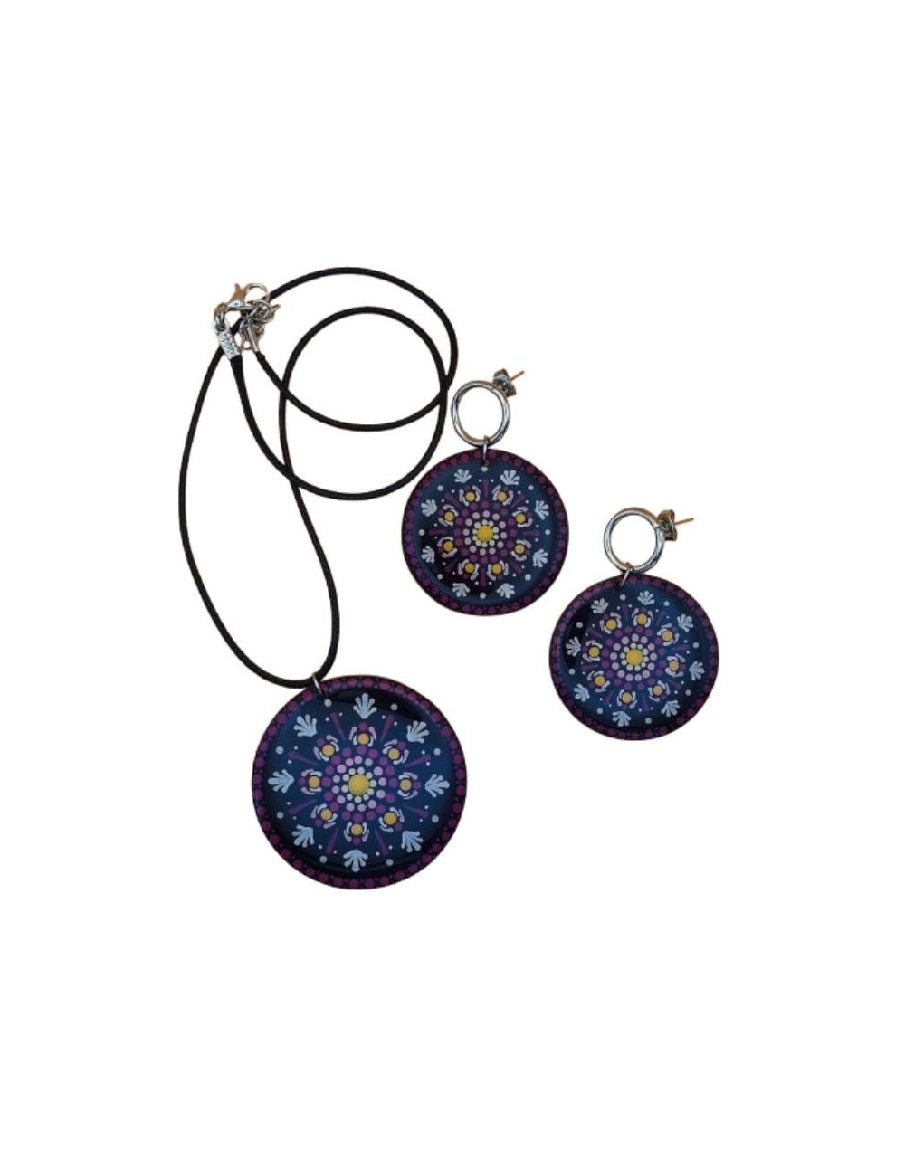 Juego collar y aretes Mandala