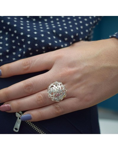 Anillo Trazos Danzantes Convexo